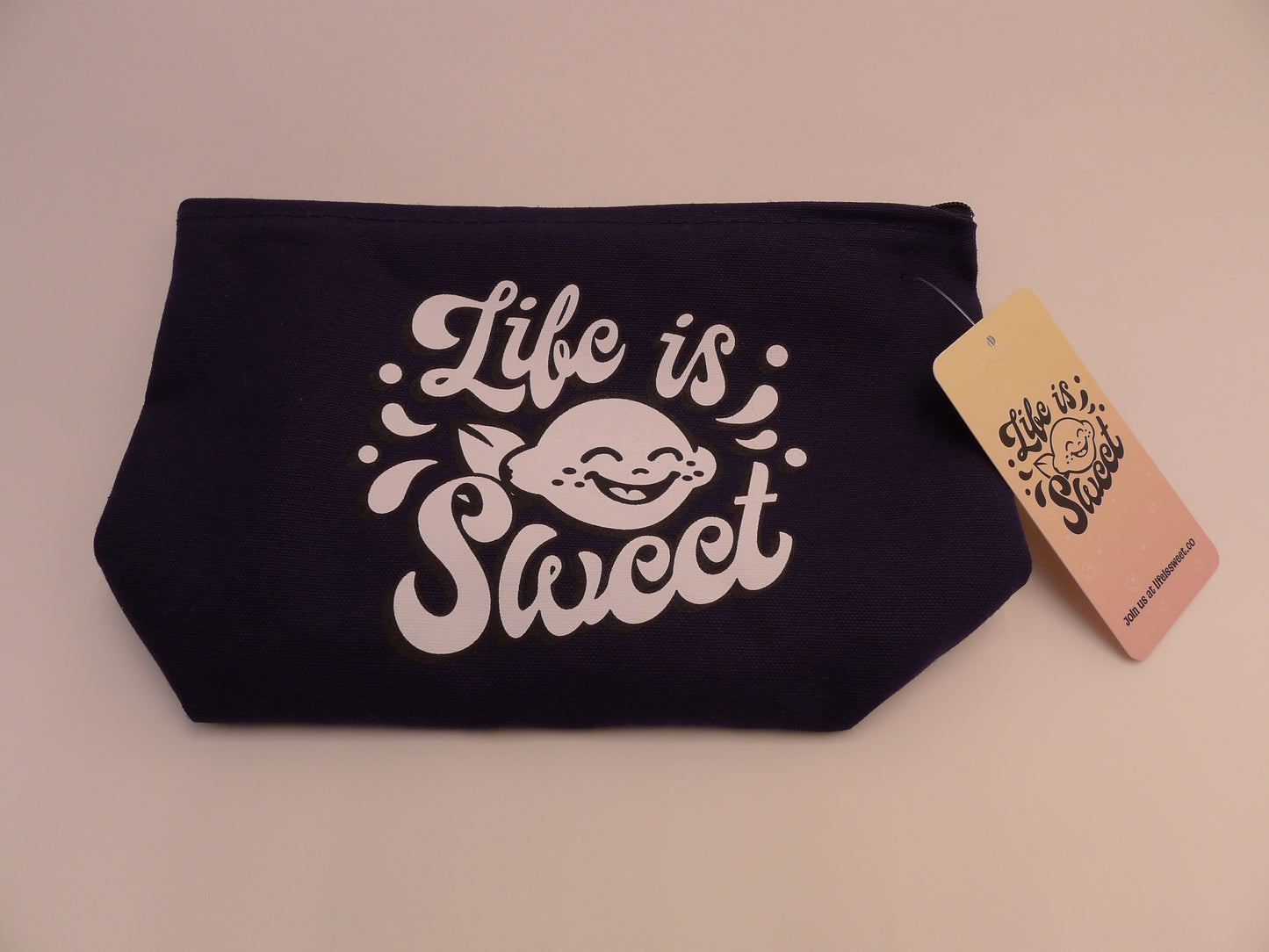 Life is Sweet Zippered Reusable Tote Bag