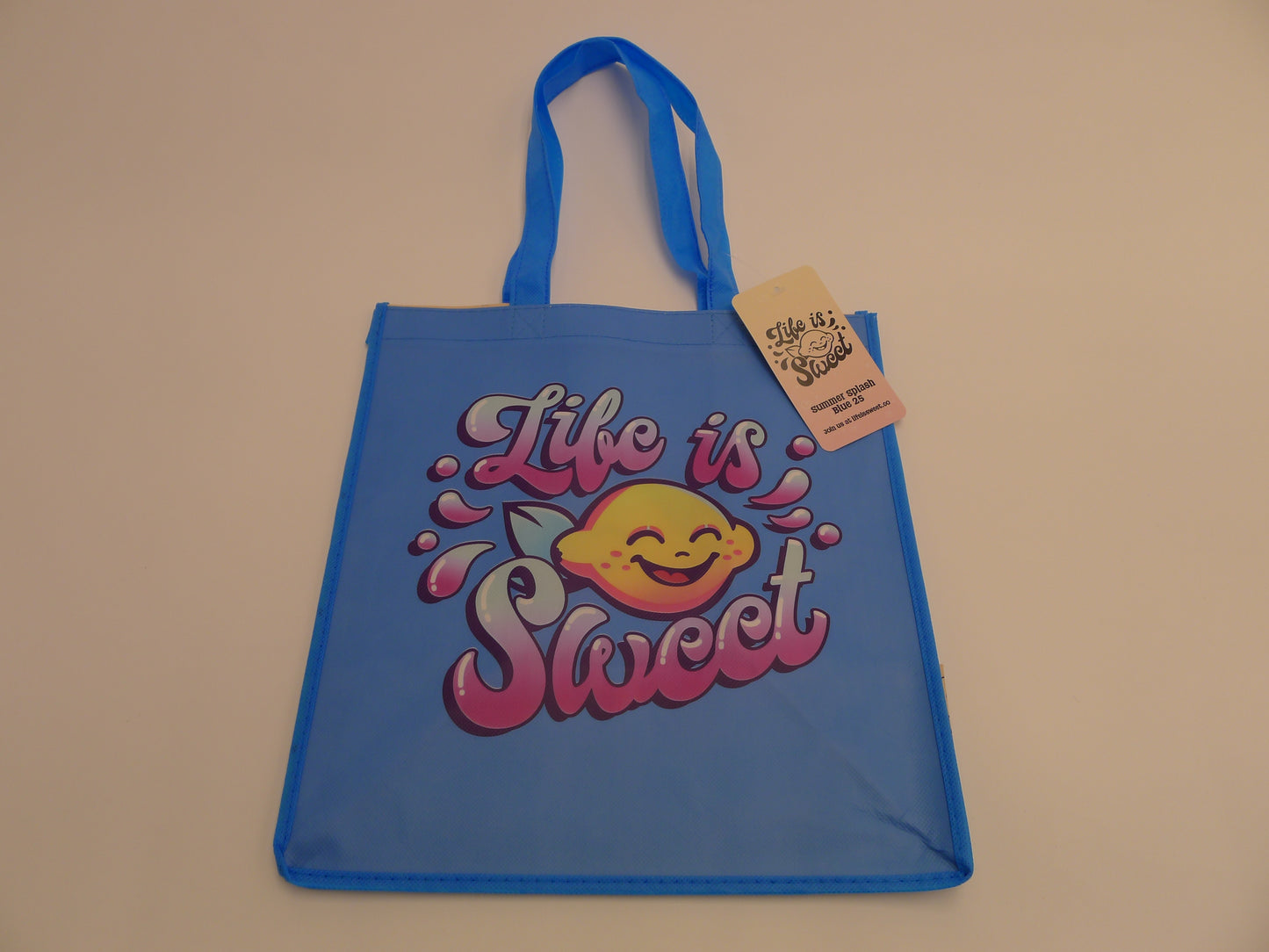 Life is Sweet Vinyl Reusable Tote Bag