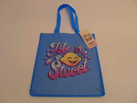 Life is Sweet Vinyl Reusable Tote Bag