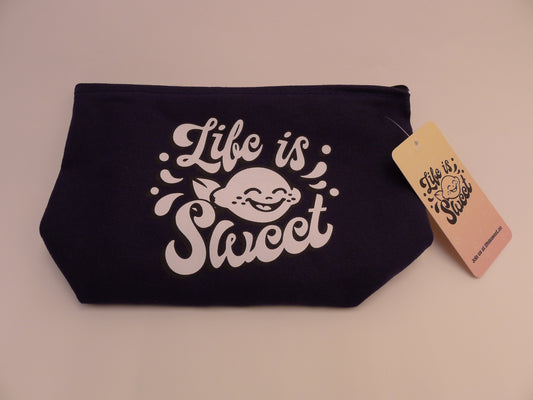 Life is Sweet Zippered Reusable Tote Bag